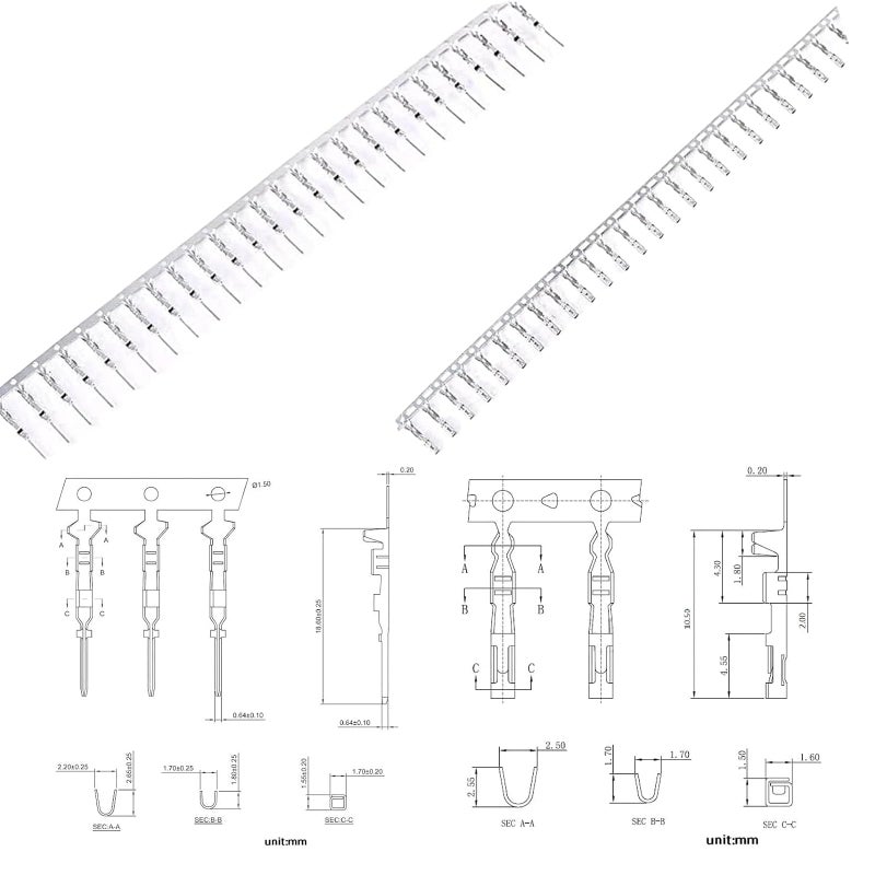 Gikfun 100 Pairs Suitable for 22AWG Cable Male and Female Pins Connector Kit fit for Housing Jumper Wire Cable DIY Kit EK8284 - Image 2